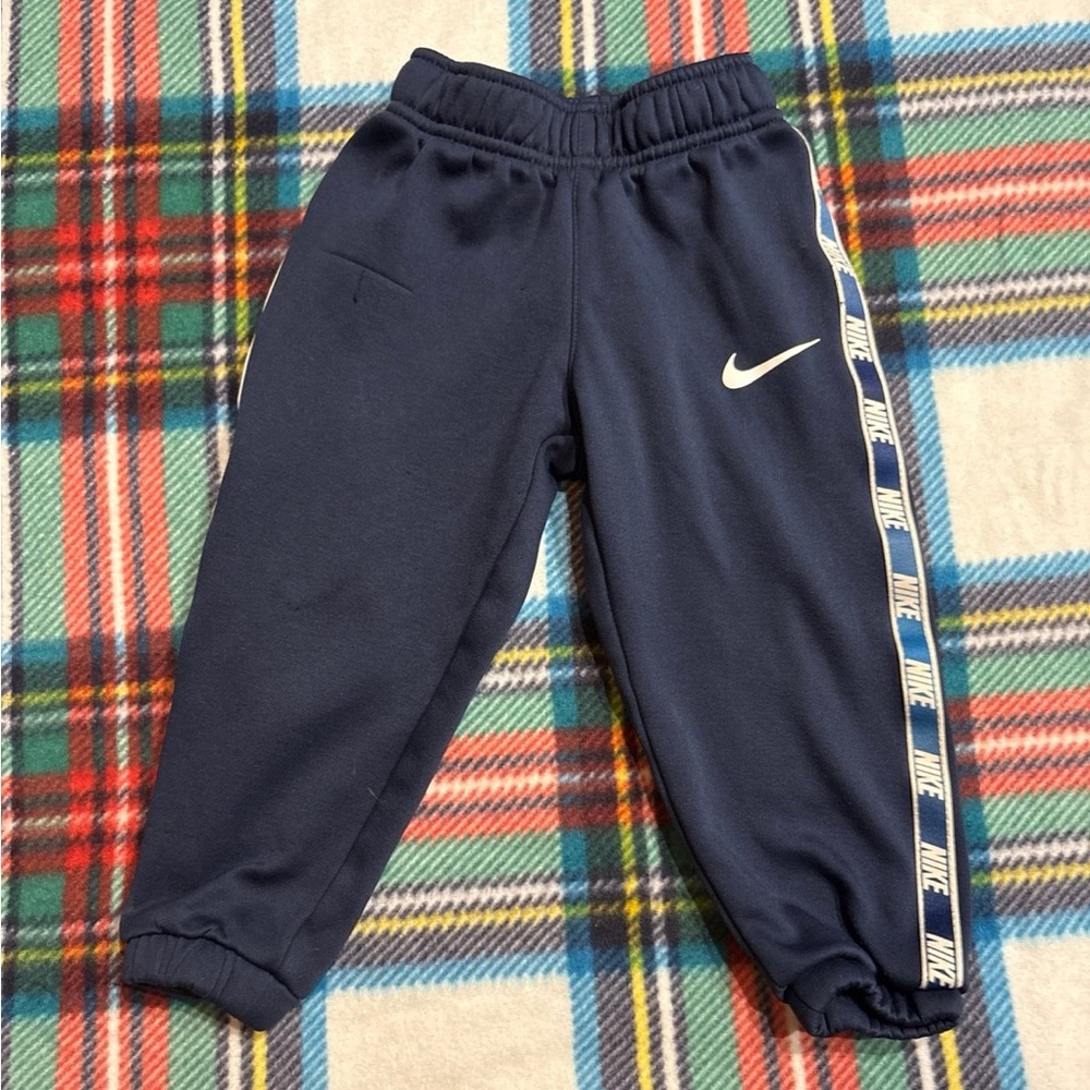 Nike Kids Navy Sweatpants with White Accents